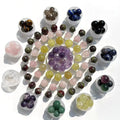 Factory Wholesale Price 500g Healing Hand Stone Natural 3cm Amethyst Rose Smoky Quartz Crystal Chakra Sphere Ball for Gift