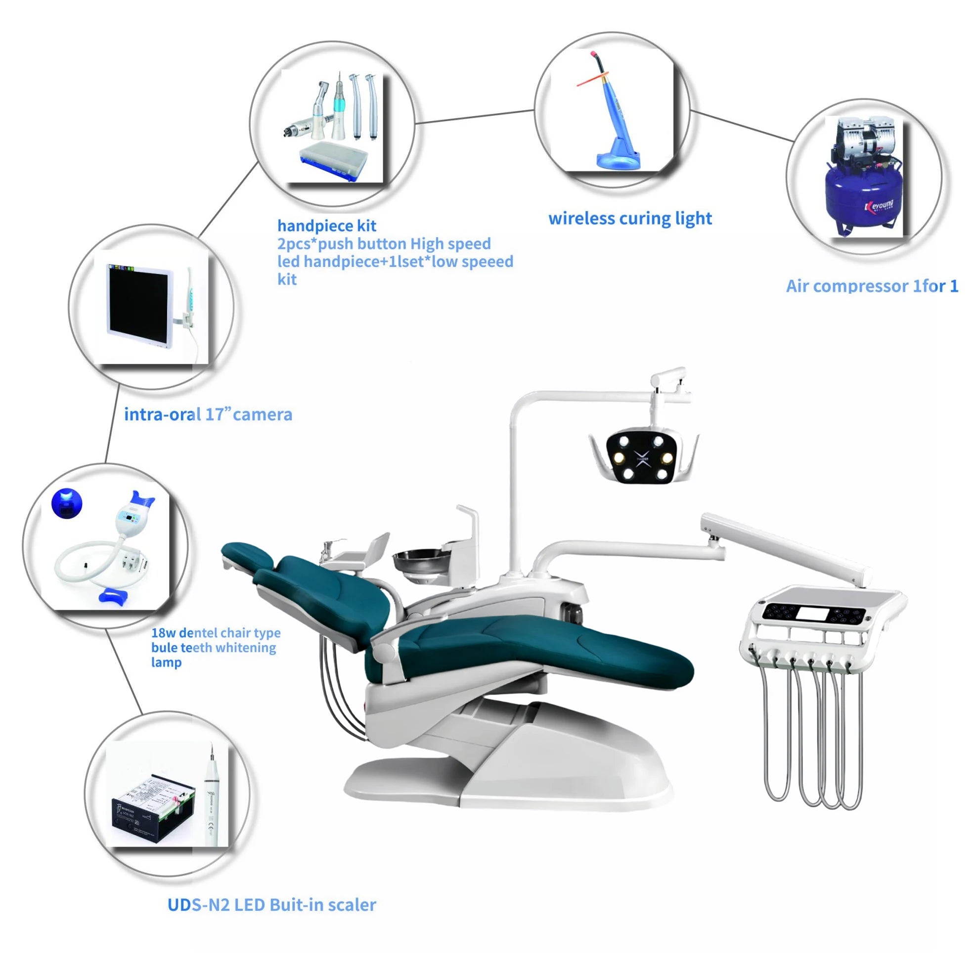 Dental Unit Chair Dental Treatment Chair Professional Ergonomic Dental Chair Full Set Hospital Clinic Equipment Dental Chair