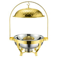 Wedding Party 4.5L 8L Golden Stainless Steel Buffet Server Food Warmer Luxury Gold Chafing Dishes Buffet Set with Hanging Lid