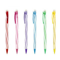 Automatic 0.5 & 0.7 Lead Hardness Pencil Plastic Activity & Writing Pen Office Learning & Drawing Clear Two-Color Metal Material
