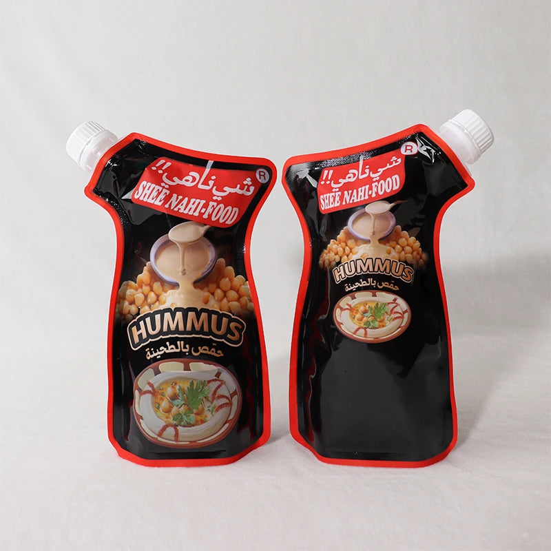 Custom Printed Liquid Packaging Stand up Spout Pouch Juice Drink Bag Sauce Packaging Bag Doypack Pouch