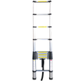 Modern 7-Step Aluminum Folding Ladder Silver Foldable with CE Certification and 330lb Max Load Capacity for Apartment Use