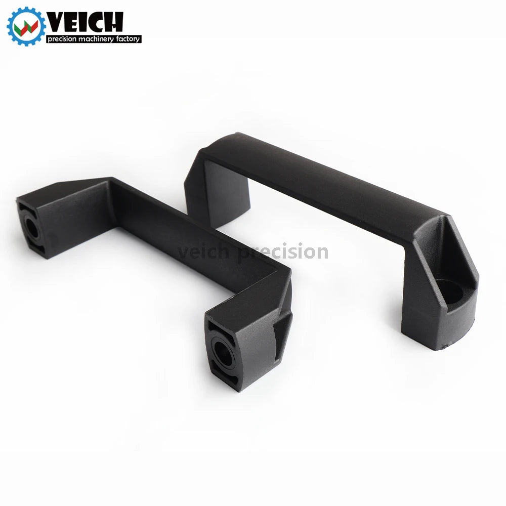 VEICHU VCN945 Black Fasteners Thickened Nylon Square Handle Bow Surface Mounted Industrial Equipment with Reinforced Design