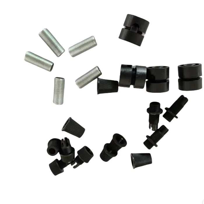 Plastic Screw Type Wire Lock Grip Clamp for Pendant Lamp Cable-Black M10*6mm Qingyu Brand 1-Year Warranty