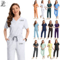 2025  Breathable Women's Custom Logo Nursing Wear 2 Piece Durable Hospital Workwear Pants Surgical Uniform Nurse Uniform Sets