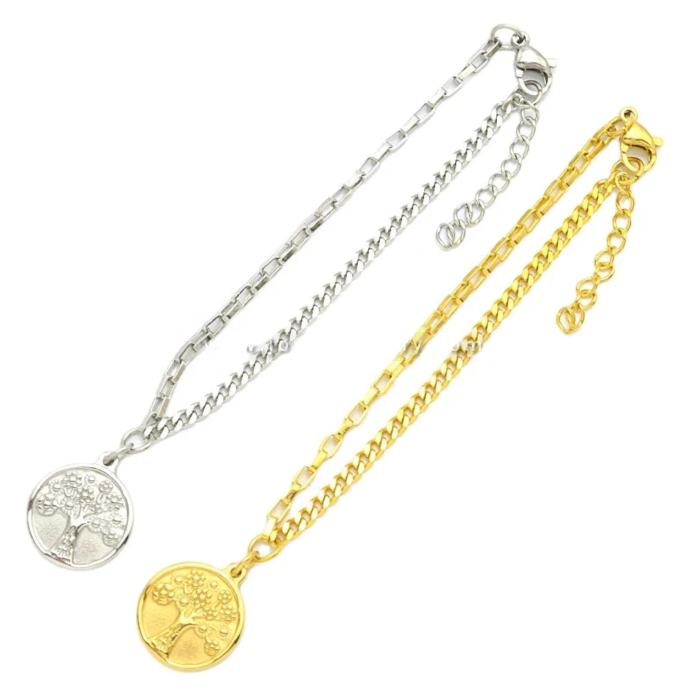 Luxury Stainless Steel Custom Logo Hip Hop Sliver Classic Wedding Jewelry for Womens