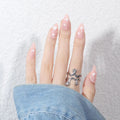Wholesale Temooi 24Pcs ABS Almond Press Nails Full Cover Finger Nails Glue False Nails French Design Custom Logo OEM/ODM
