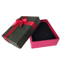 Factory Low Price Custom Cardboard Lid and Base Rigid Gift Packaging Paper Rectangle  Box with Bowknot
