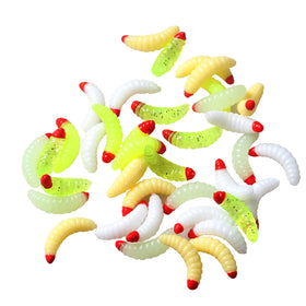 2.4cm 0.5g Fishing Bait Artificial Soft Bait Lures Lifelike Simulation Worm Got Grub Form Bait Fish Odor