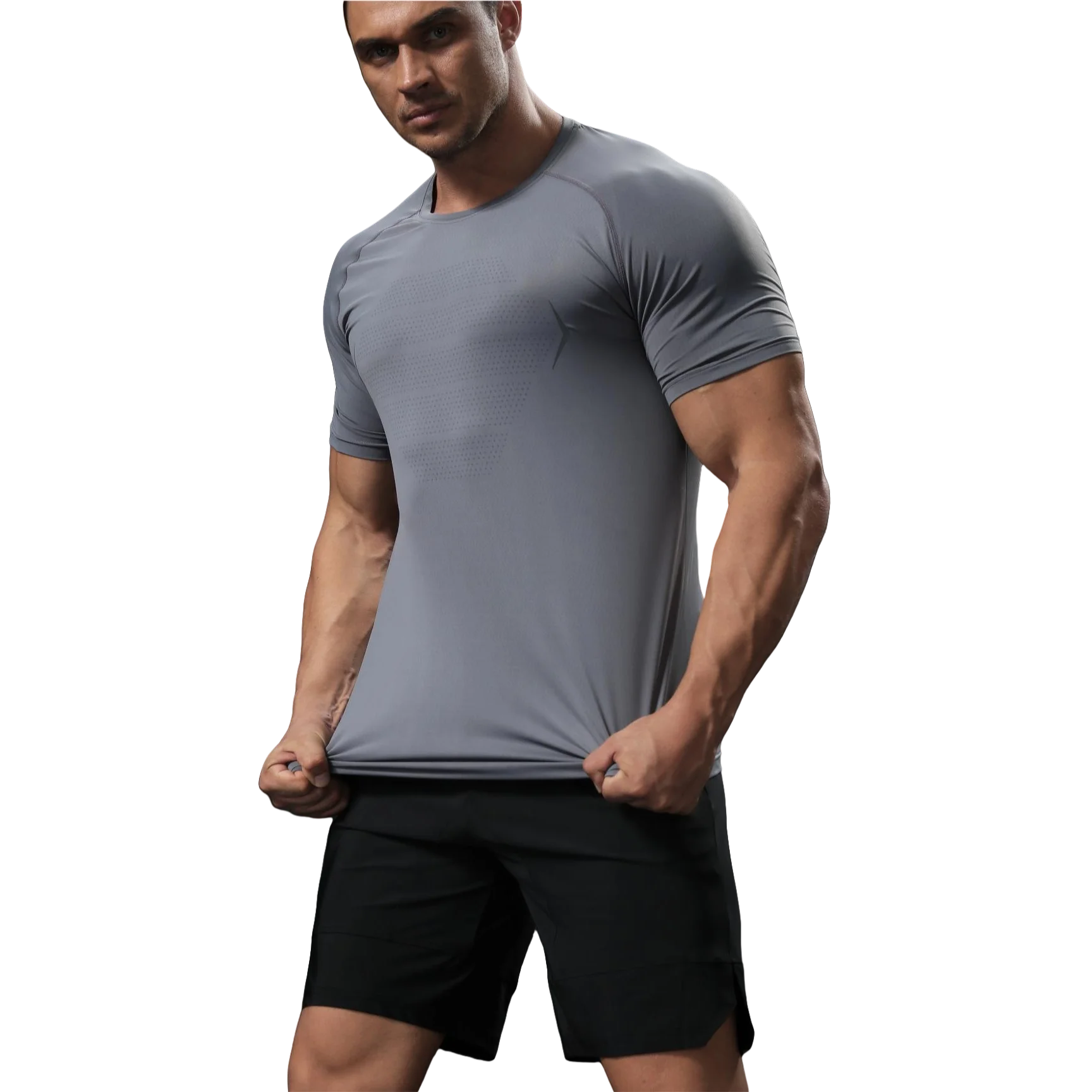 Men's Tech 2.0 Short-Sleeve T-Shirt 100% Polyester O-Neck Digital Printing Character Pattern 180g Fabric Weigh Sports Gym Tshirt