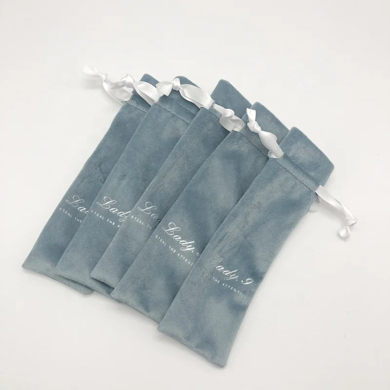 Velvet Draw String Bag Packaging Gifting With Logo Customized Velvet Drawstring Pouch for Jewelry