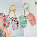 DIY Women's Portable Leopard Marble Cushion Wide Tooth Anti-Static Acetic Acid Hair Comb Beauty & Personal Care Product