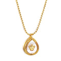 Europe America Trend Gold Plated Fashion  Jewelry Crown Pendant Necklace 18K Stainless Steel Necklace for Women Gift Party