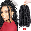 Butterfly Locs Crochet Hair for Women Black Synthetic Pre-Twisted Braid with Soft Single Weft Natural Faux Locs Pre-Loooped