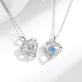 Dainty 925 Sterling Silver Double Heart Pendant Necklace for Women Jewelry Valentine Day Gifts
