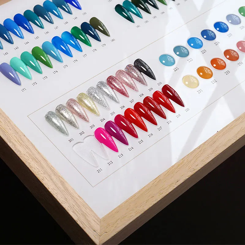 240 Color Acrylic Large Wooden Photo Frame for Nail Polish Gel Tips Display Nail Supplies Product Category