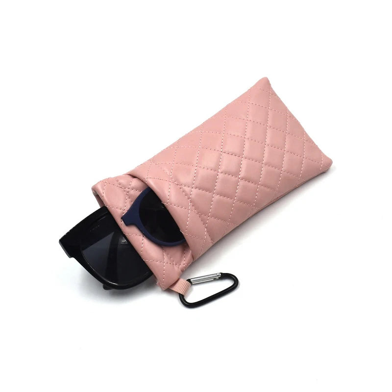 Pink Double-deck Accessories Storage Top Squeeze Eyeglasses case
