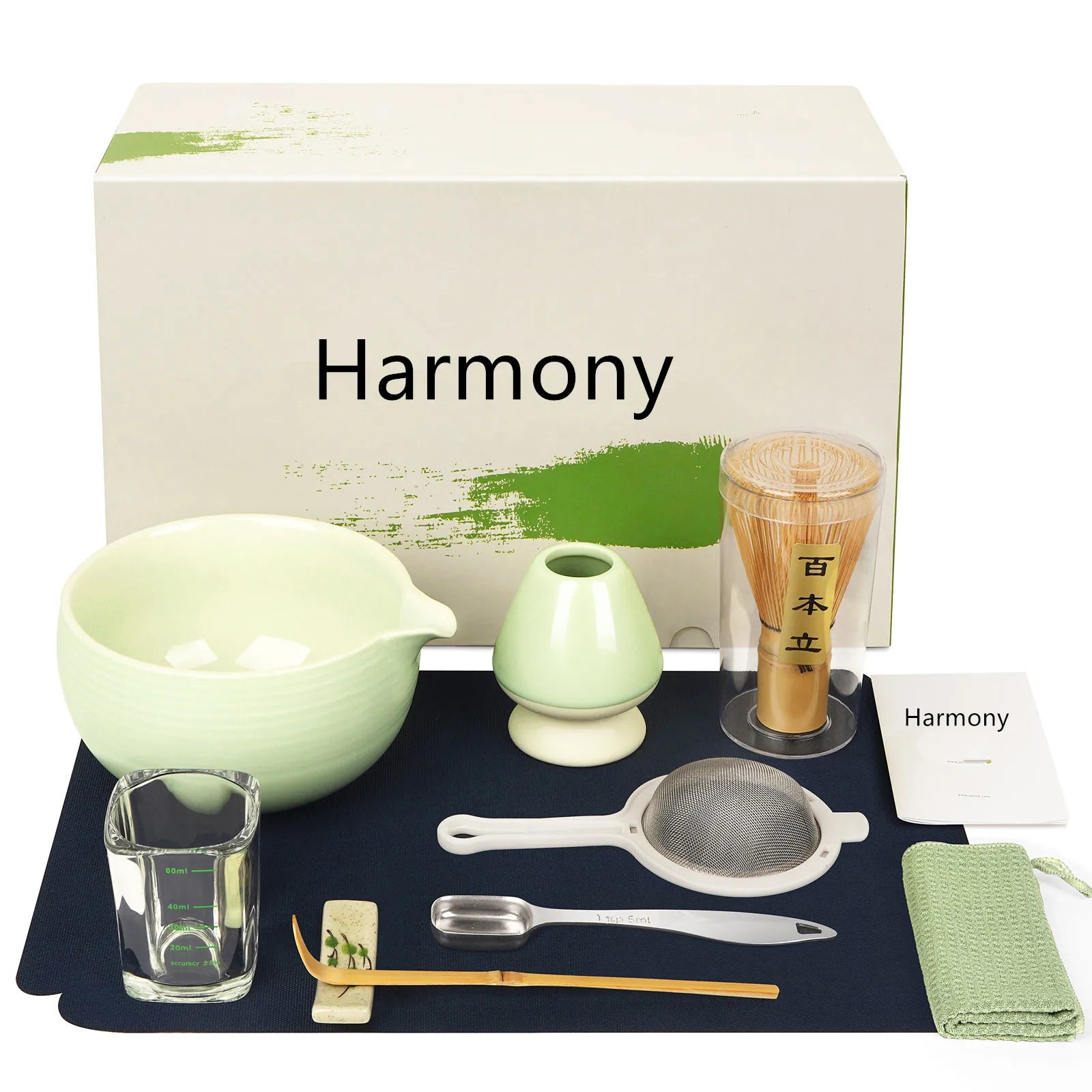 Harmony Hot Selling Japanese Brush Hundred Tea Whisk Milk Bowl Tool Matcha Set
