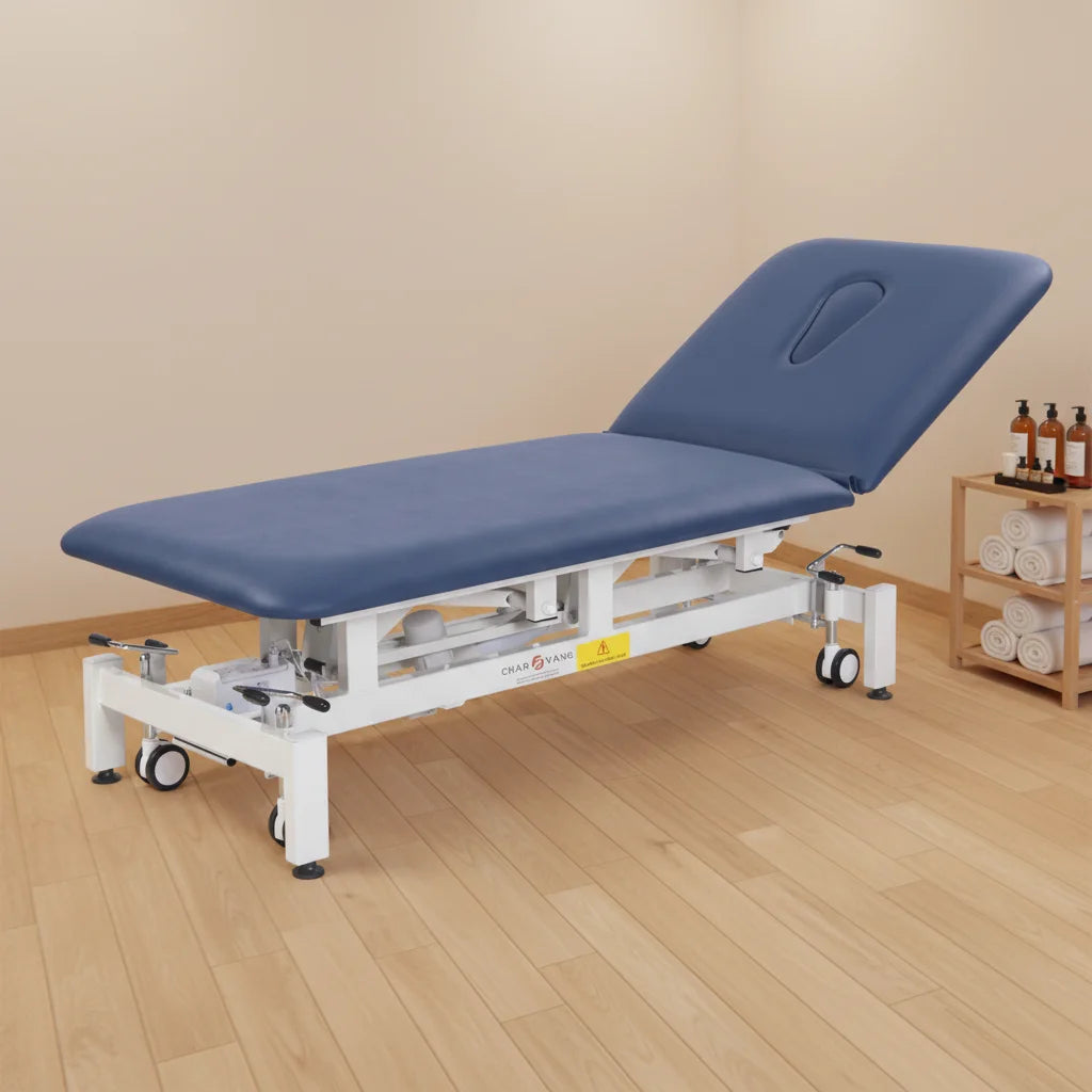 2 Section Physiotherapy Stretcher Electric Treatment Therapy Table Chiropractic Portable Massage Table Bed Examination Couch