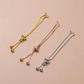 DIY Adjustable Slider Box Extended Chain with Ball End 925 Sterling Silver Semi Finished for Bracelet Making