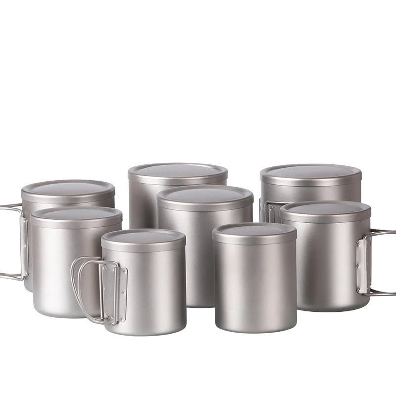 Outdoor Indoors Office Daily Tableware 220ml-550ml Double-Walled Drinkware Coffee Mug with Lid-for Camping