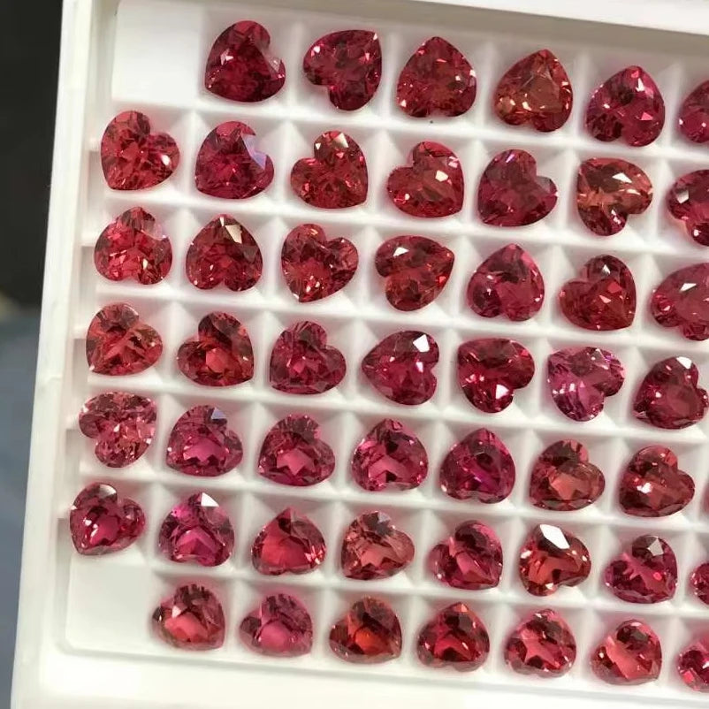 Zhanhao Jewelry Heart Shape Lab Grown Padparadscha Affordable Price Synthetic Corundum  Loose Stone for DIY Jewelry Water Drop