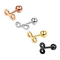 Stainless Steel Stud Earrings Set for Women Men Star Moon Cartilage Earrings Hypoallergenic Flatback Earrings Piercing Jewelry