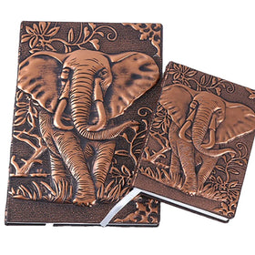 Top Quality Leather 3D Elephant Notebook 3d Cover Printed A5 Personalized Notebook