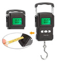 Portable Digital Hanging Scale 75kg/10g with LCD Backlight & Tape Measure Handheld Electronic Scale for Fishing Luggage Weighing
