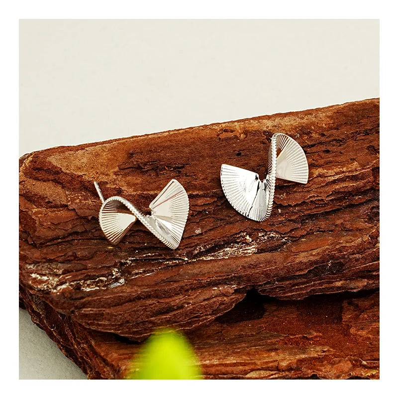 Senior Sense Fast Delivery Unique Geometric Stud Earrings New Fall Collection Fast Delivery Silver Earrings with Temperament