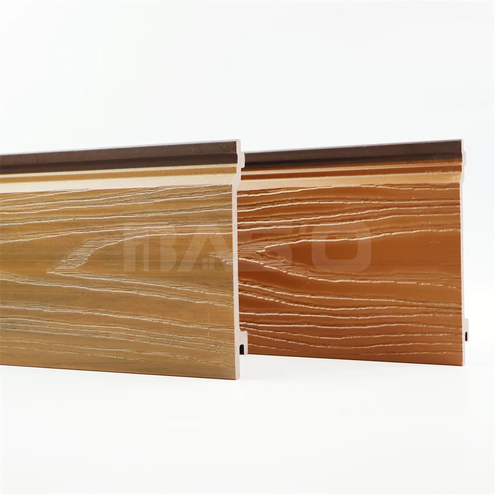 Outdoor Siding Prefab Houses Outside Wpc Wall Cladding Cover Wood Plastic Composite 3D Wood Grain Panel for Exterior Wall