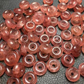 Natural Crystal Safety Button Carving Strawberry Quartz Amethyst Peace Buckle for Healing Energy