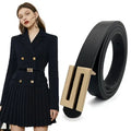 S Buckle Thin Belt  Women's Pu Leather  Belt Women's Embellishment Diamond Belt Women's Suit Skirt  Waist Seal