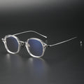KMN183 Unisex Computer Glasses Anti-blue Barrier Acetate Optical Frame Round Custom Pattern Fashion Logo