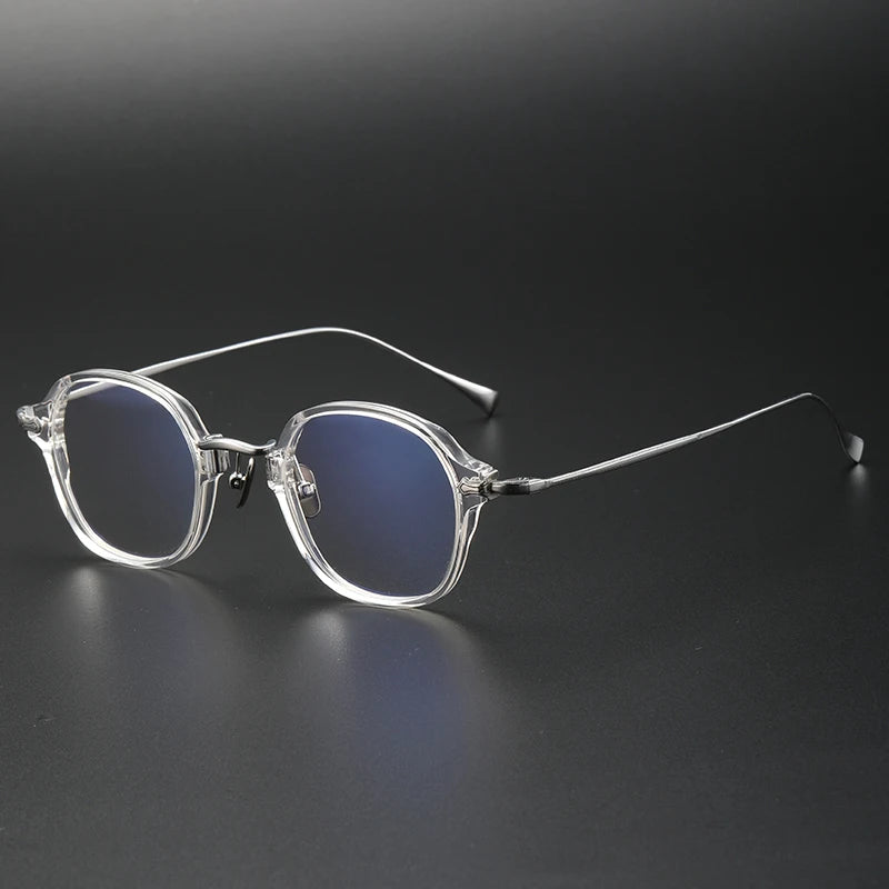 KMN183 Unisex Computer Glasses Anti-blue Barrier Acetate Optical Frame Round Custom Pattern Fashion Logo