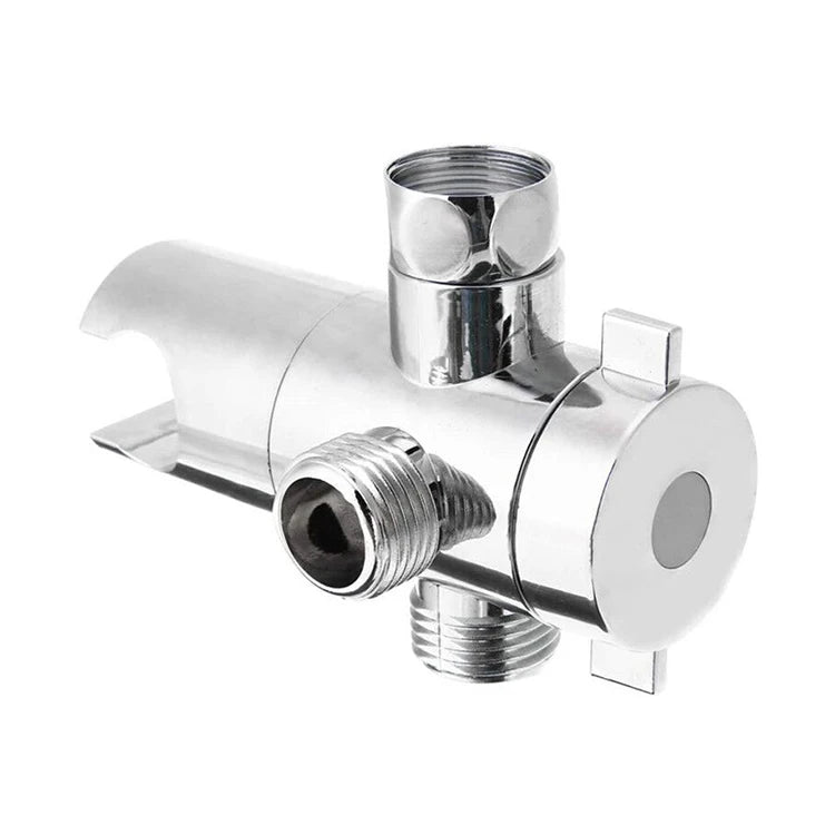 Chrome ABS Diverter 3 Way T Shower Arm T-Adapter Water Diverter Connector