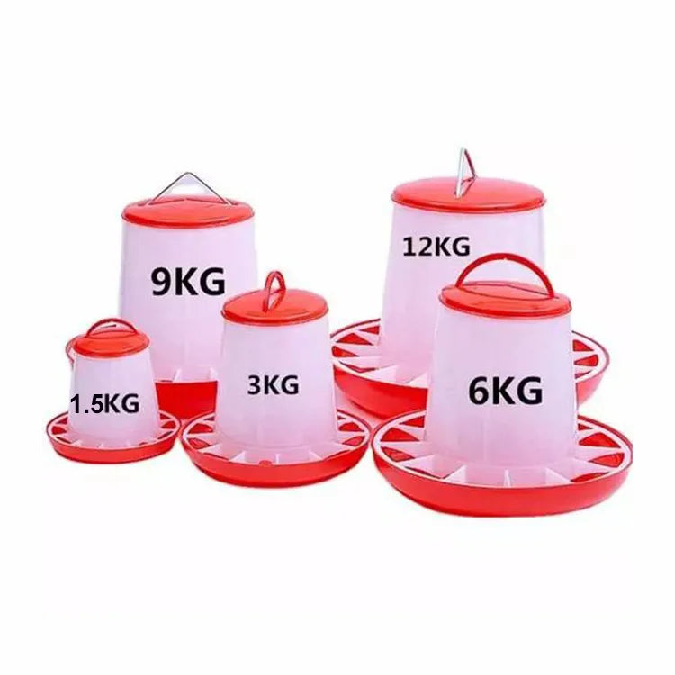 New Automatic Poultry Chicken Feeders Drinkers Plastic Broiler Feeder Pan Bucket for Poultry Farm Equipment Animal Drinkers