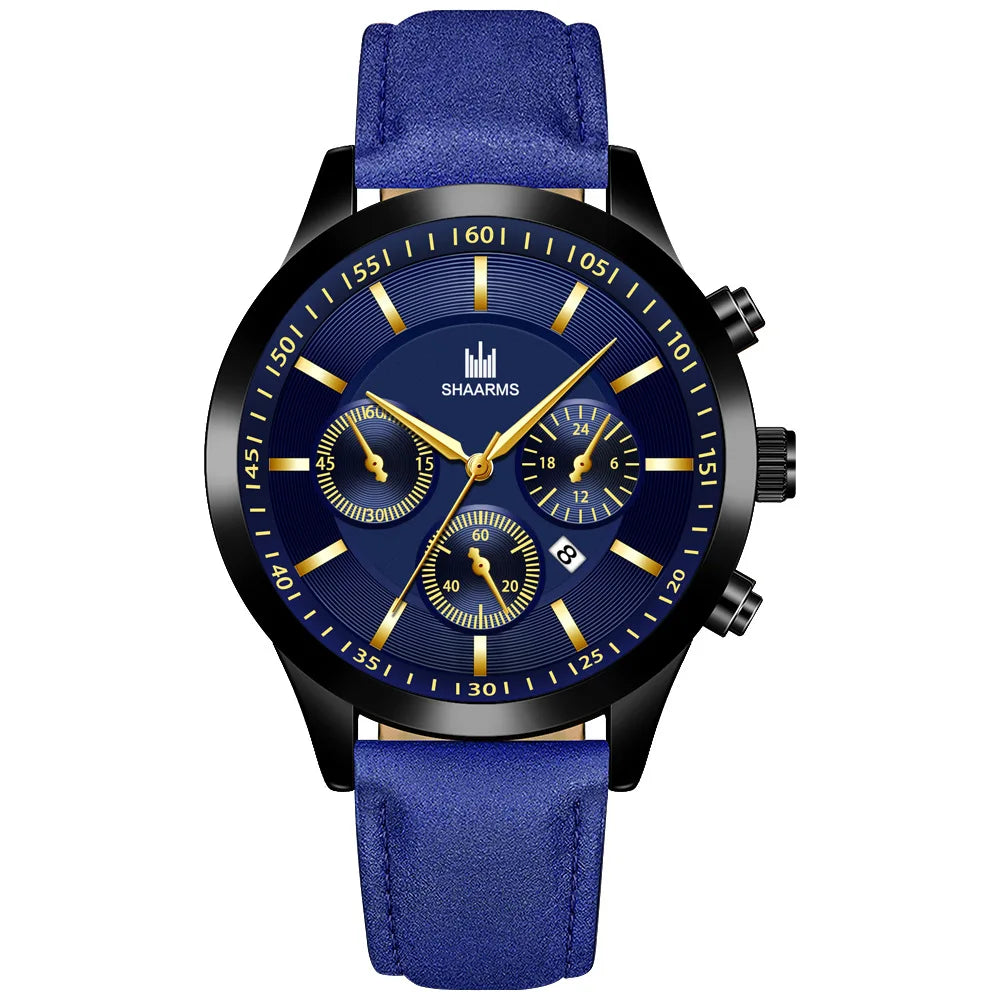Fashion Mens Watches 2024 New Quartz Watch Casual Mesh Belt Date Top Luxury Waterproof Watch Gift