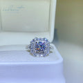 Silver 925 Original Brilliant Cut 1 Carat Diamond Test Past D Color Moissanite Cushion Wedding Ring for Women Gemstone Jewelry
