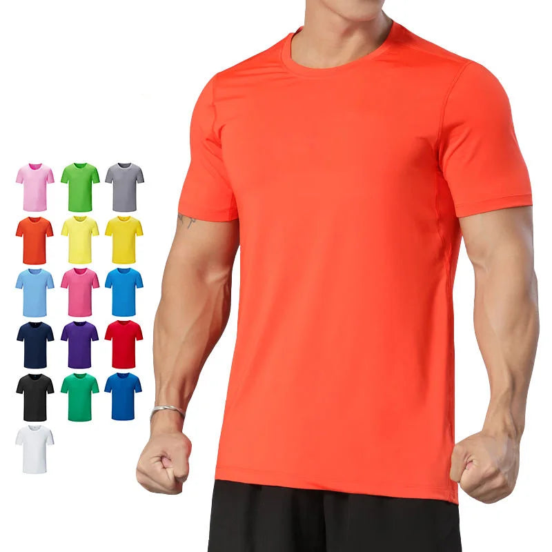 Polyester T Shirt Custom Sublimation Transfer Print Logo Tee Quick Dry Fit Tshirt Men T-shirt for