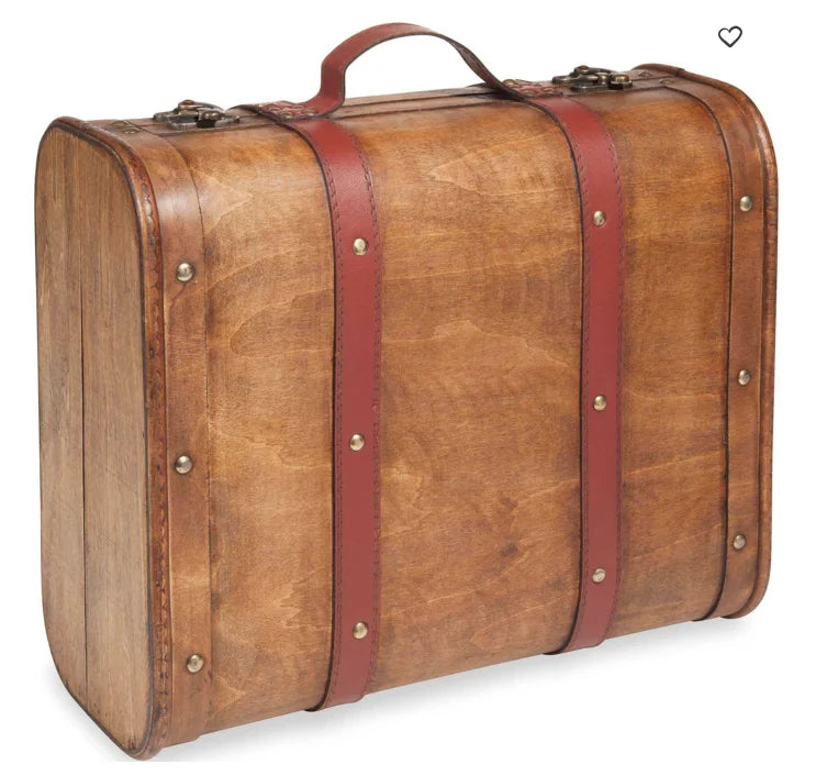 Wholesale Chinese Direct Manufacturer Retro Wooden Suitcase Antique Wooden Suitcase Box Vintage Wooden Suitcase Trunk MegaBDM