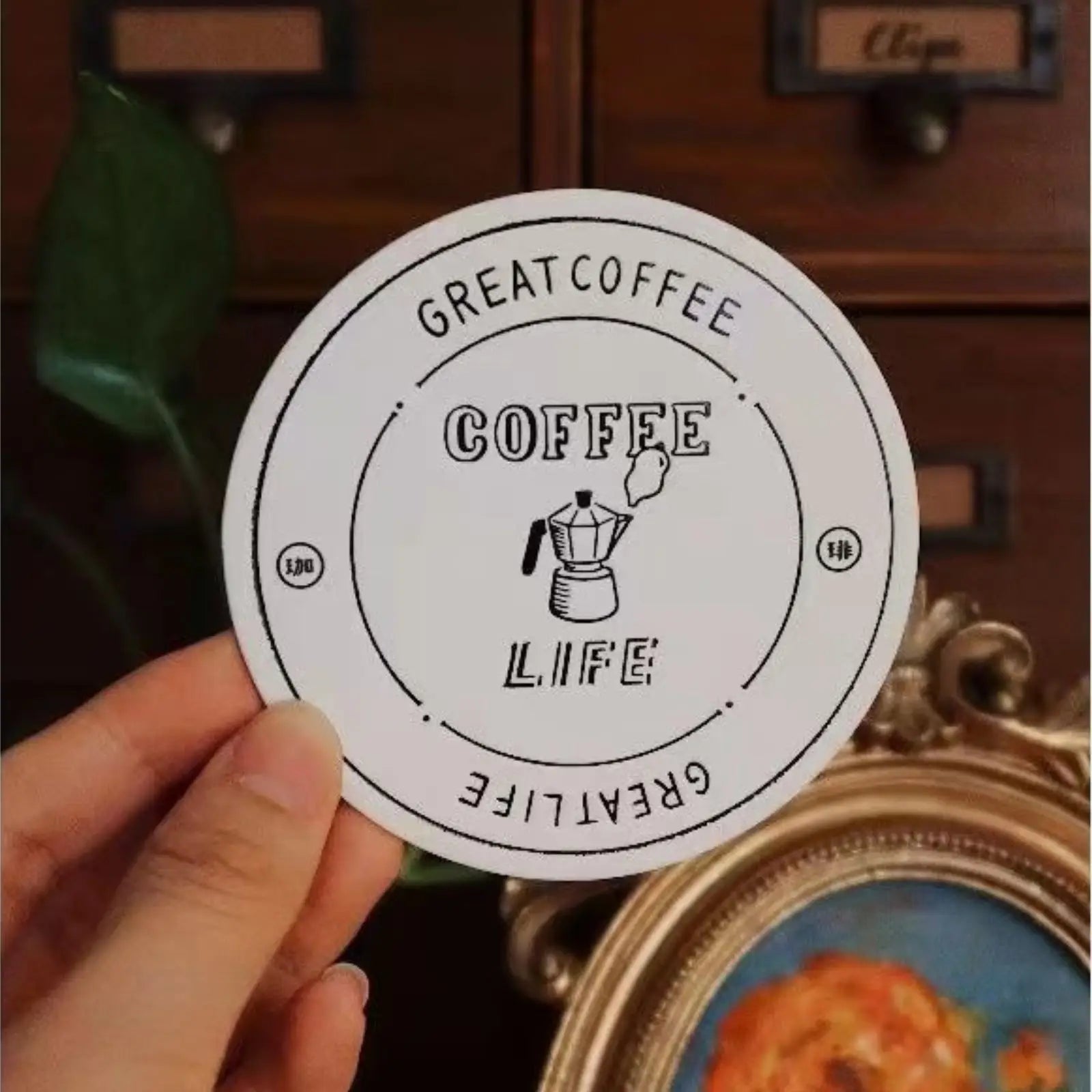 Custom Absorbent Paper Coasters Laminated Drink Coaster White Disposable Cup Coasters for Cafe or Events