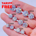 Ready to Ship Wholesale Price Classic Design 925 Sterling Silver Screw Back GRA Certificated Diamond Moissanite Stud Earrings