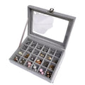 Window Opening Velvet Necklace Earring Bracelet Flannelette Jewelry Storage Box for Jewelry Travel Jewelry case