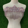 3D Lace Pink Bodice Wedding Decorations Sequins Patches Appliques Diy