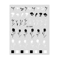 New Nail Stickers  Designers White Black Rose Flowers 2d Nail Sticker Decoration