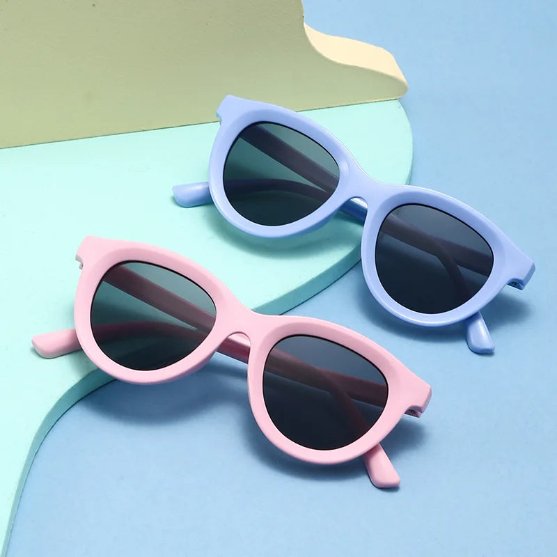 New Trendy Cute Baby Sunglasses Multicolor Round Frame Anti Ultraviolet Children Eyeglasses Fashion Kids Sunglasses Wholesale