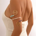 Summer Fashion African Tribal Style Arm Chain Arm Ring Spiral Line Bracelet Jewelry Vintage Open Arm Bracelet