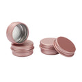 5ml Small Portable Rose Gold Cosmetic Lip Balm Tin Eye Shadow Metal Aluminum Creams Jars