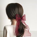 MIO Wholesale Bridal Bow Hair Clip Women Fashion Hair Accessories Handmade Organza Fabric Big Size 13 Colors Bows Hair Clip